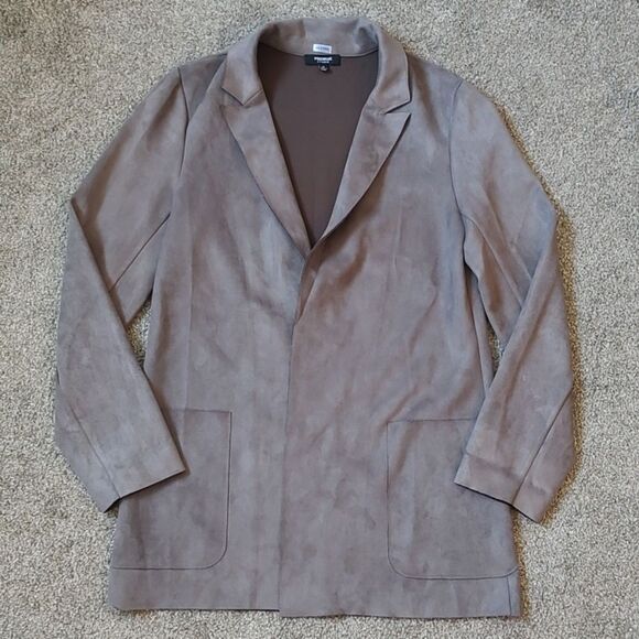Premise Studio Size Medium Faux Leather‎ Polyester Blend Open Front Jacket - Picture 3 of 11